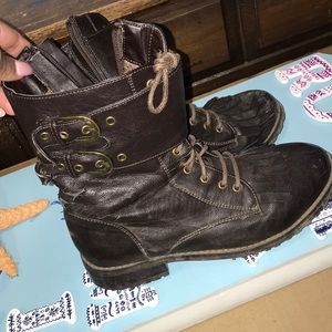 Brown Combat Boots